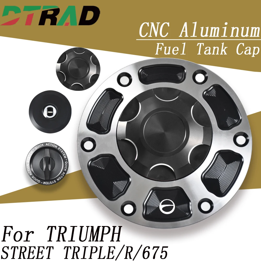 

Motorcycle Key Plug Quick Turn Gas Oil Cap For TRIUMPH STREET TRIPLE/R/675/675R Motorcycle Front Fuel Tank Cap Modified Parts