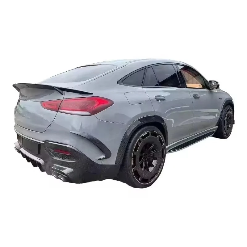 B نمط ألياف الكربون بوديكيت لمرسيدس بنز GLE كوبيه 63/53 2021 + جديد الجبهة شفة ممتصة للصدمات الخلفية التنانير الجانبية غطاء مرآة الجناح #5