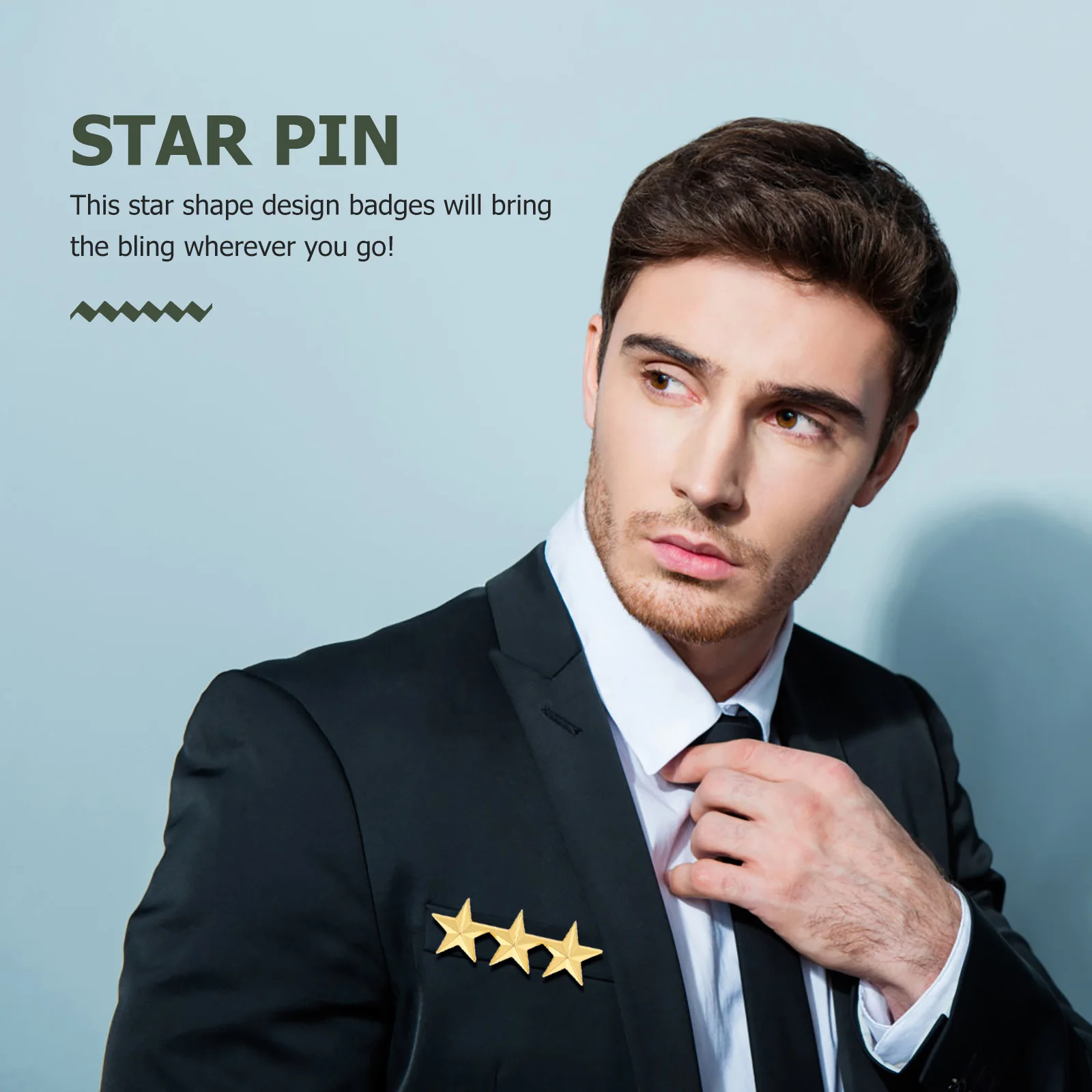 

12Pcs Adorable Star Lapel Pin Bling Party Supply Elegant Star Badges Holiday Gift Lapel Pins Party Costume Decorations