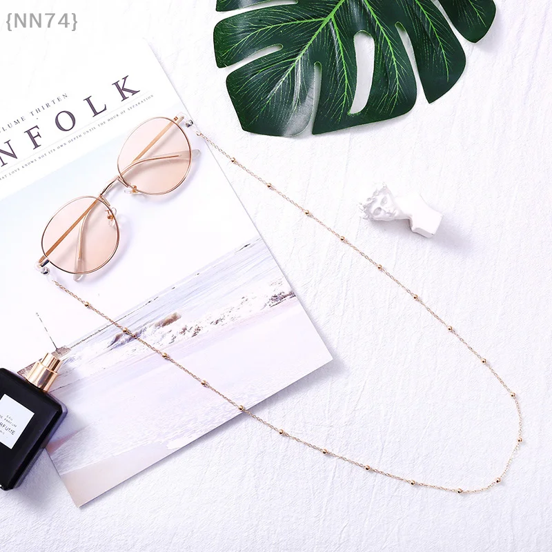 Neue goldfarbene Perlen-Brillenkette für Damen – stilvolle Sonnenbrillen-/Lesenbrillenkordel, elegantes Brillen-Halsseil