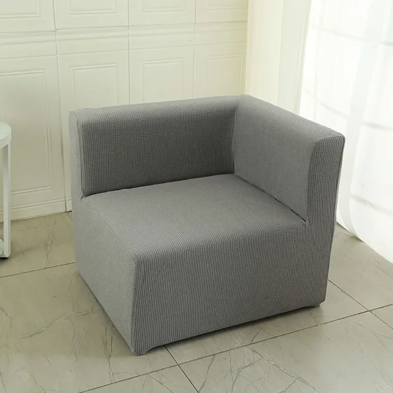 New Square Corner Stretch Sofa Cover Elastic Polar Fleece Card Seat Covers for Single All-Inclusive Non-Slip Couch Slipcovers