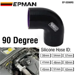 EPMAN 90 Degree Elbow Silicone Hose Pipe Turbo Intake For Seat 2001-2006 63mm 60mm 57mm 54mm 51mm 48mm 45mm 41mm 38mm EP-SS90RS