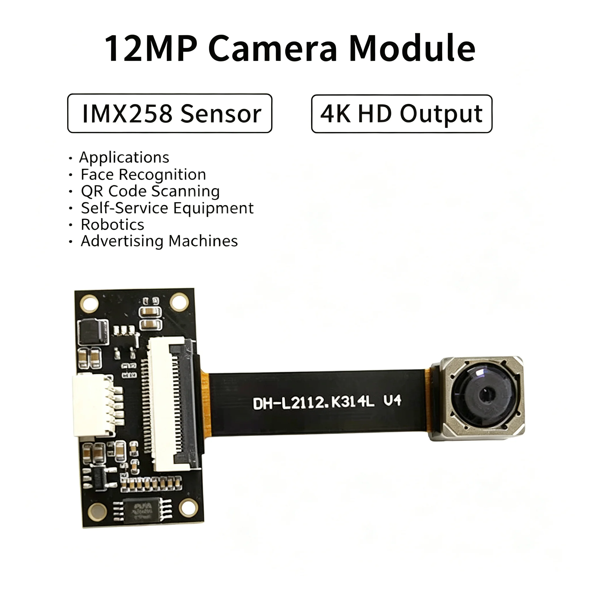 4K HD USB Camera Module IMX258 12MP AF Auto Focus Face Recognition Board