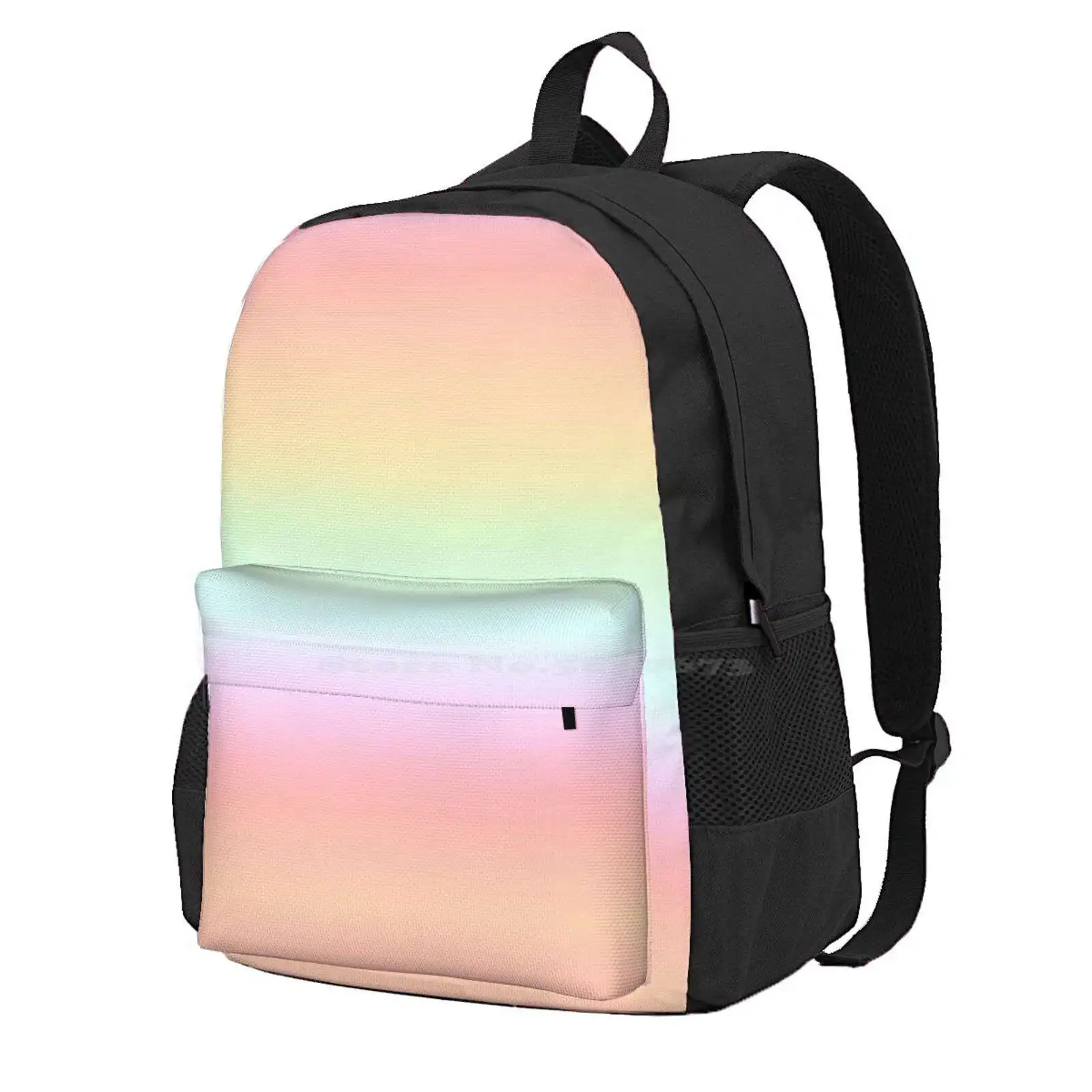 Pastel Rainbow Gradient Hot Sale Schoolbag Backpack Fashion Bags Pastel Rainbow Prism Light Relaxing Cute Lgbt Gay Soft Ombre