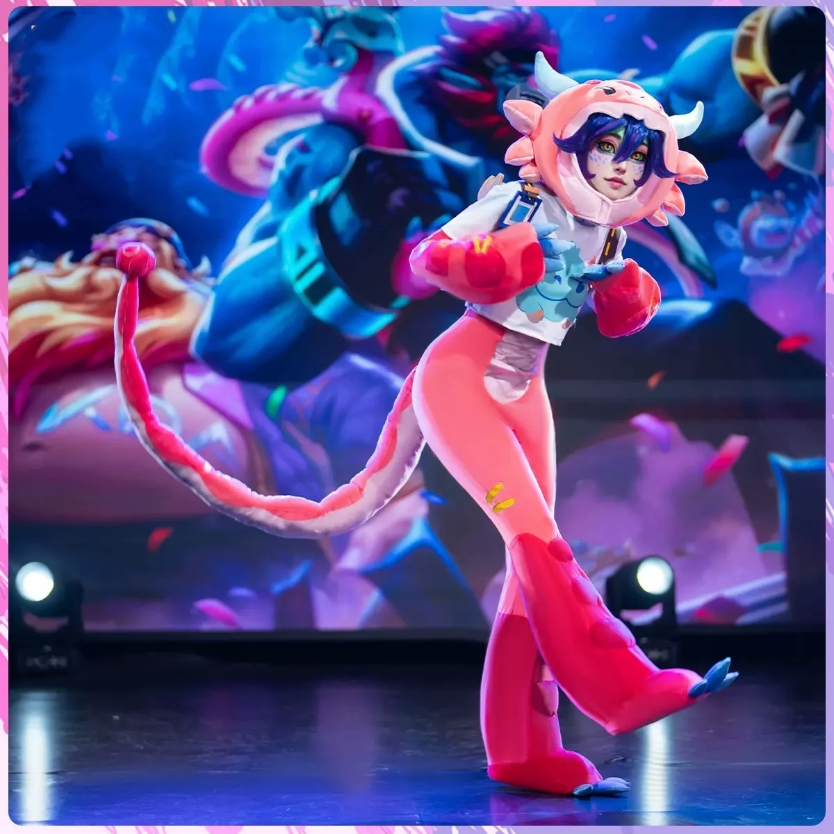 COWOWO LOL Neeko أزياء النساء التأثيرية كوس لعبة أنيمي زي حفلة الهالوين لعب دور الملابس الملابس #3