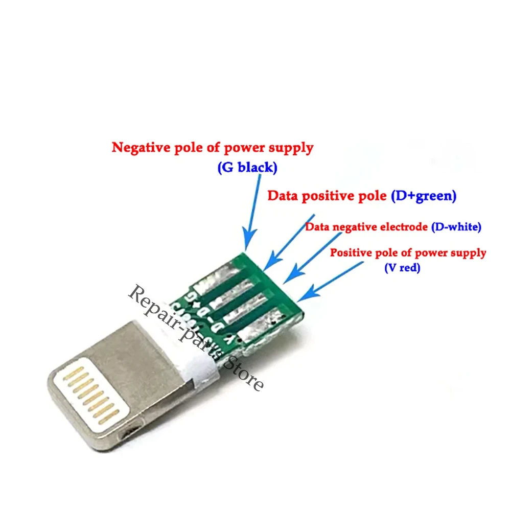 1Sets Lightning Dock USB Plug With Chip Board Male Connector Welding Data OTG Line Interface DIY Data Cable For Phone