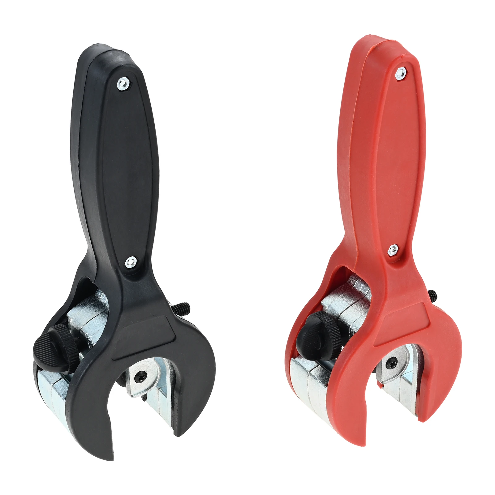 2 in 1 Ratcheting Tubing Cutter Adjustable Cutter Tool for 5/16" To 1-1/8" Tubing HAVC Repair Tool Copper Pipe Cutter Black/red