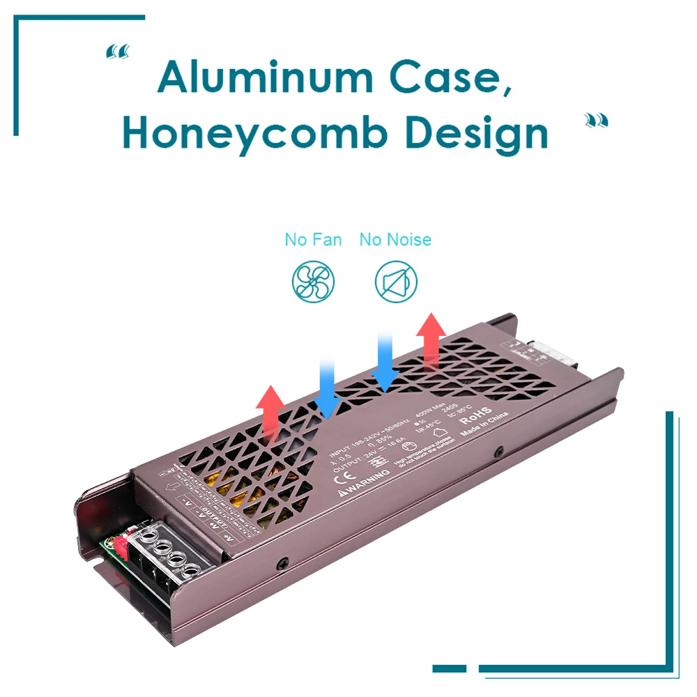 Imagem -02 - Transformadores de Iluminação Led Ultrafinos Fonte de Alimentação 60w 100w 150w 200w 300w 400w Driver Led para Luz de Tira Dc12v 24v de Alta Qualidade