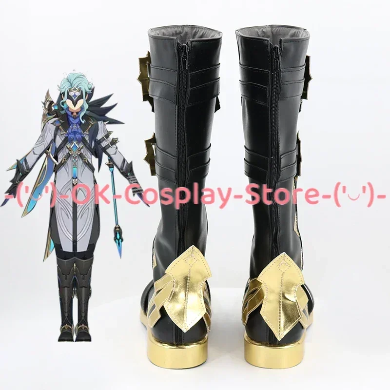 [حسب الطلب] أحذية Genshin Impact Doctor Dottore التأثيرية أزياء لعبة الرسوم المتحركة لحفلات الهالوين كرنفال أحذية من الجلد الصناعي