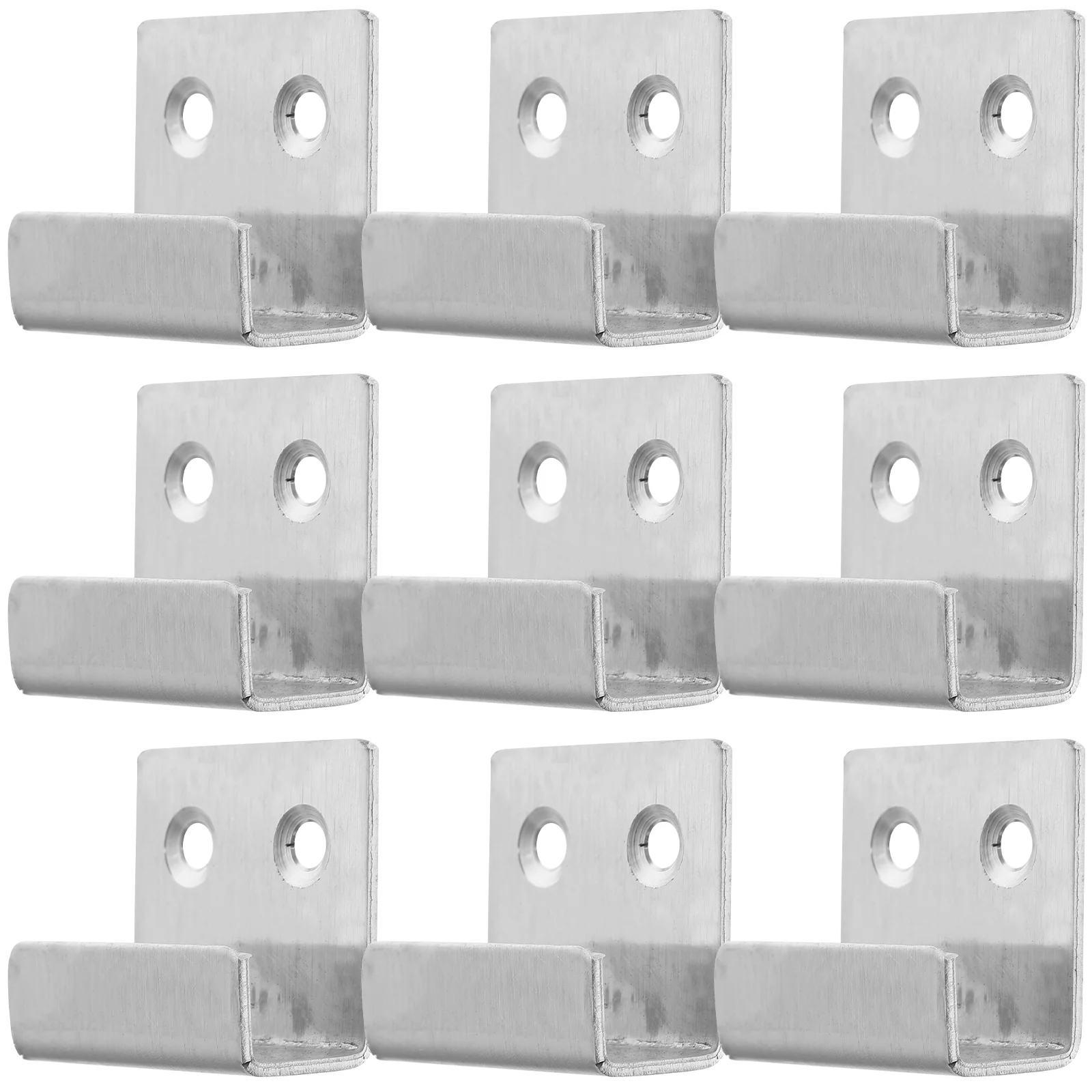 10 Pcs 2 Sided Tape Tile Pendant U Bracket Mirror Brackets for Hanging on Wall Mounting Hardware Hanger Black Hooks