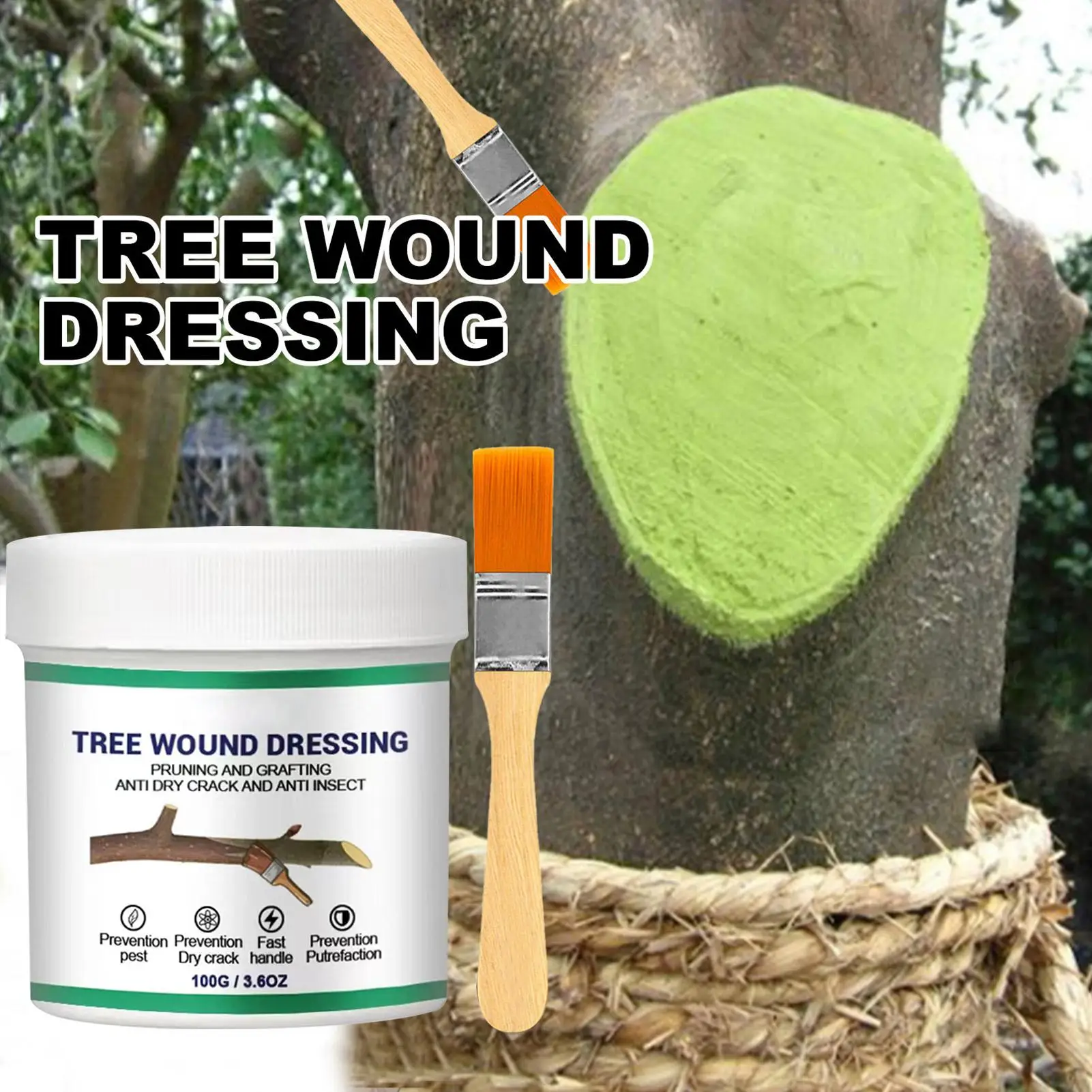 100g Tree Wound Pruning Sealer Plant Tree Wound Healing Sealant Tree Pruning Healing Paste Multi Using Tree Wound Pruning Sealer