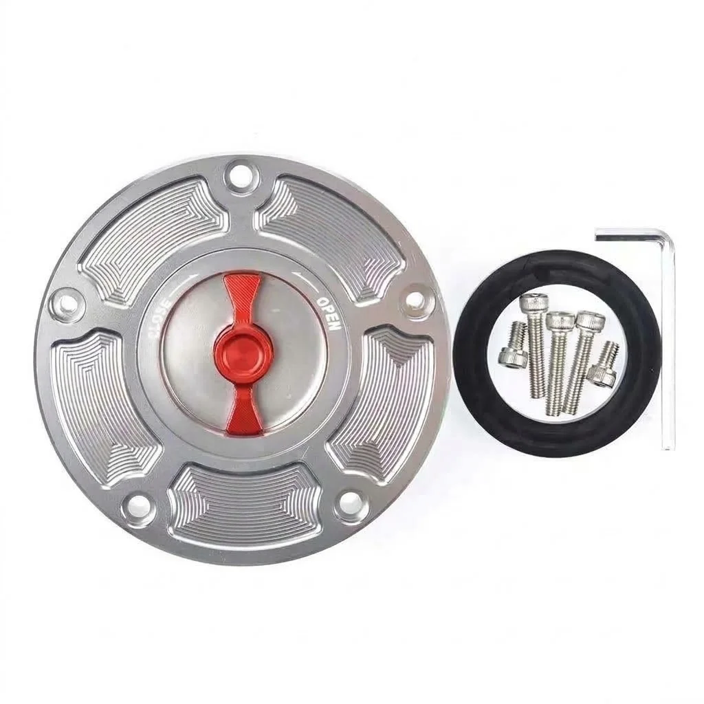 Keyless Quick Turn Gas Cap Threaded Fuel Tank Cover for Suzuki GSXR600 GSXR750 GSXR1000 K4-K9 L1 L2