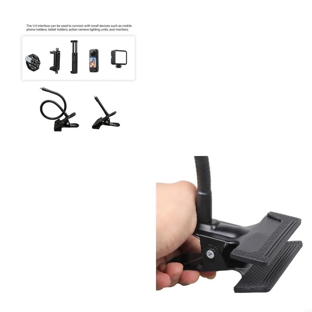 193A 9cm/28cm Long Bendable Arm Clip With 1/4 External Screw For Various Devices