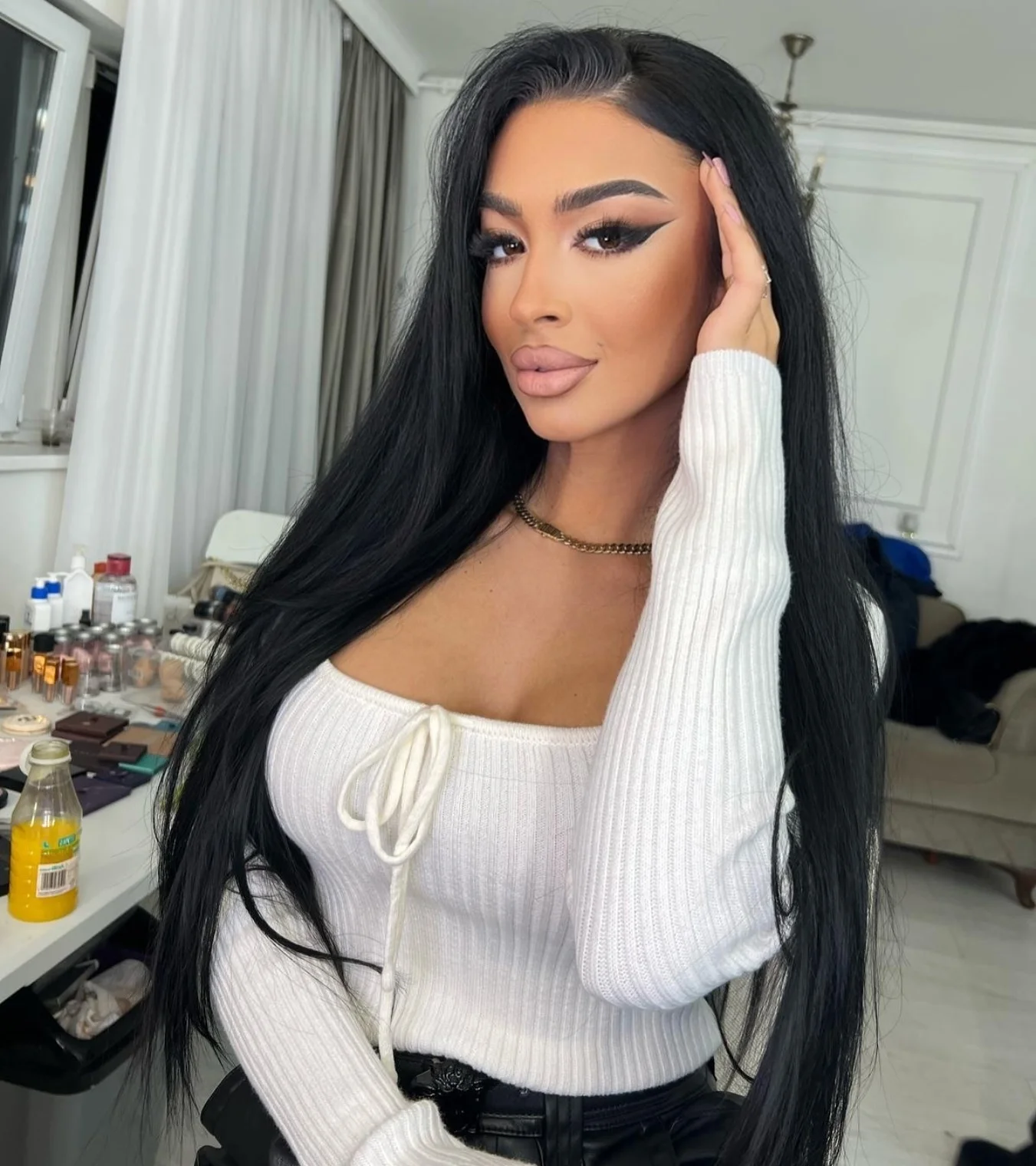 شعر مستعار بدانتيل أمامي مستقيم للنساء ، شعر بشري ، شفاف ، ملتف مسبقًا ، أمامي ، 1 ب ، 13 × 4