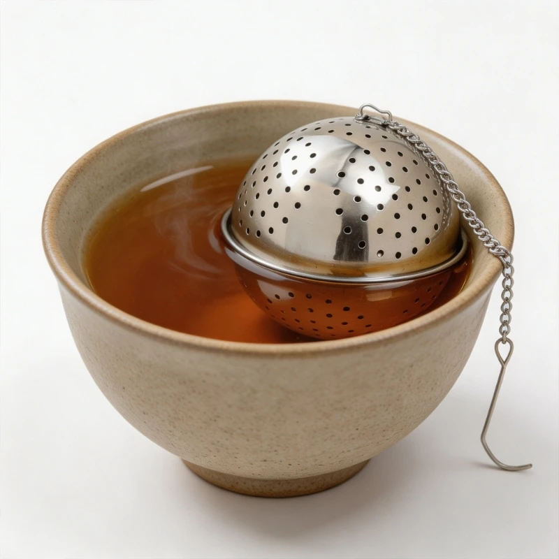 Tea Infuser Ball with Extended Chain Hook 304 Stainless Steel Kitchen Gadget HX6C