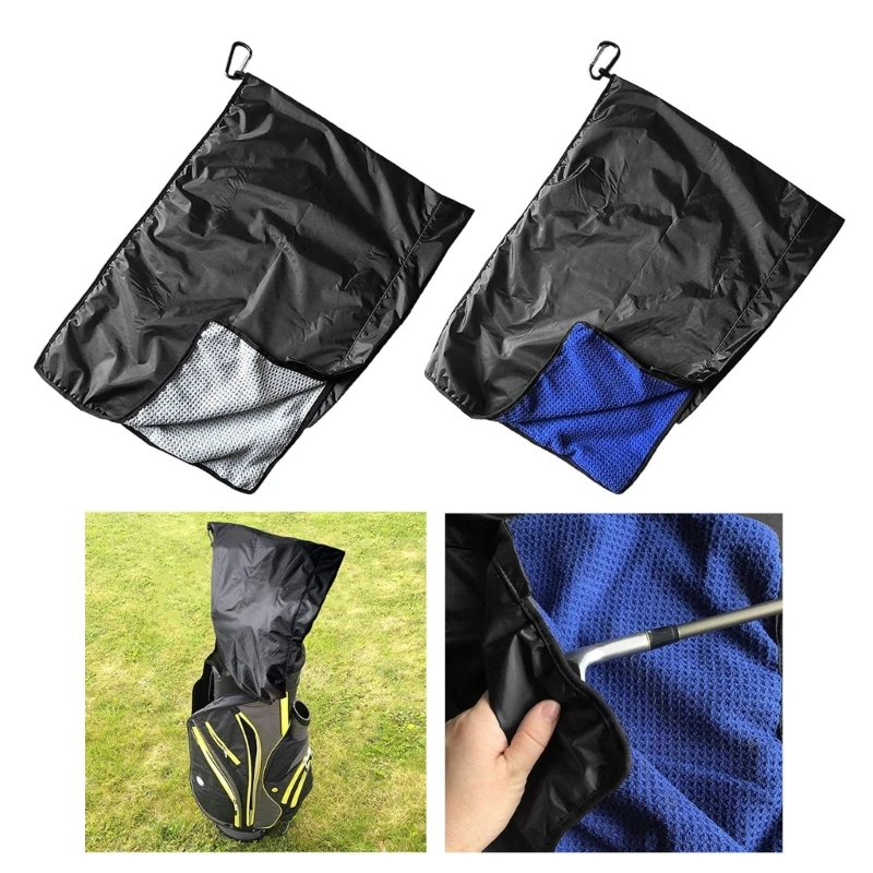 11UE Waterproof Golf Bag Rain Hood Cleaning Towel Portable Microfiber Golf Towel Rain Protections Cover Easy to Carry