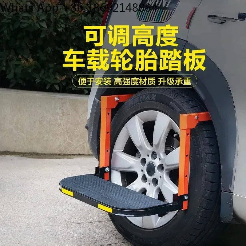 折りたたみ式伸縮車用タイヤステップラダー、オフロードsuv用フットペダル、ルーフラック登り用