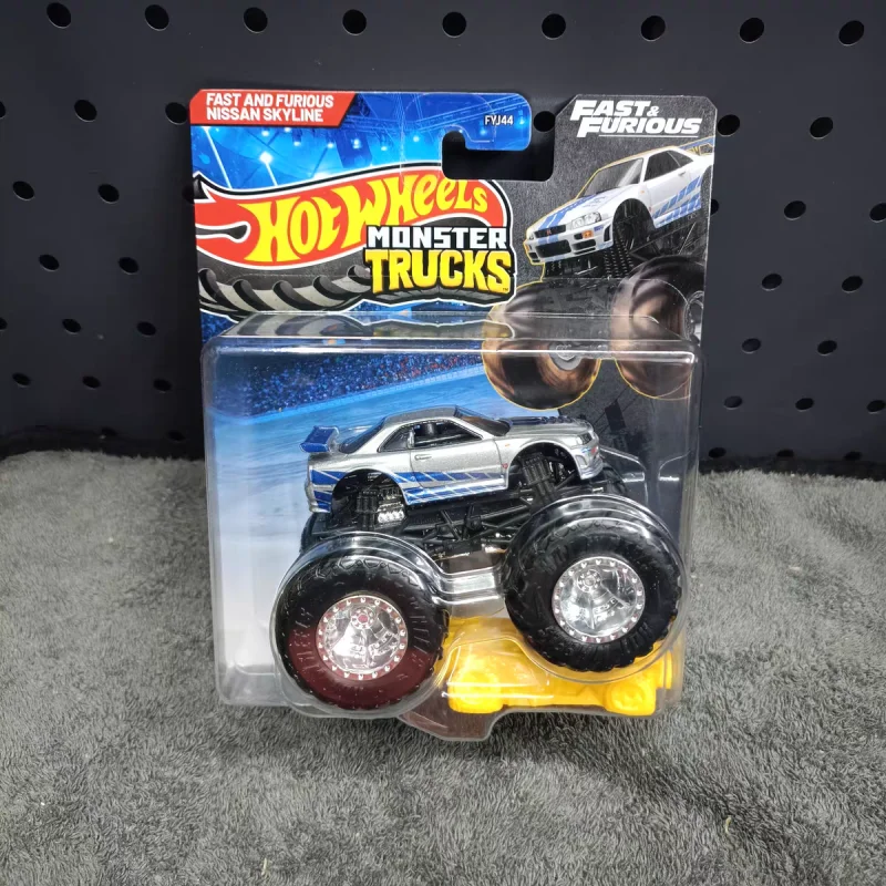 

In Stock Hot Wheele FYJ44 Monster Trucks Serise Die Case Model Car Toys Fast&Furious Nissan Skyline GTR Model Collection Toy Car