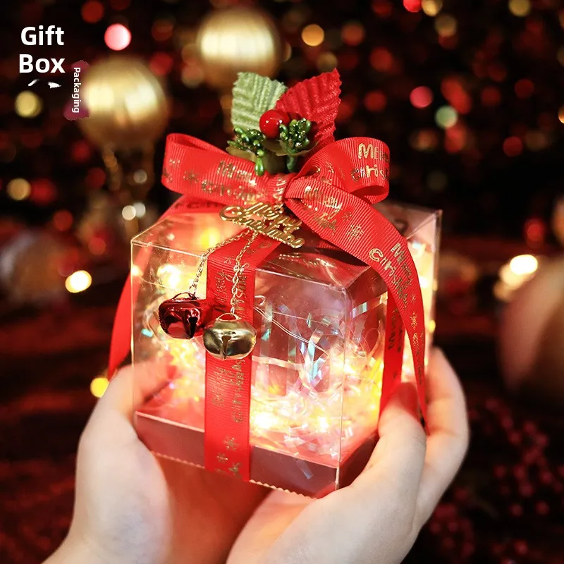 

Transparent Red Paaging Box for Cisas Gift Box Festive Eve Peaceful Fruit Basket M Fem Universal