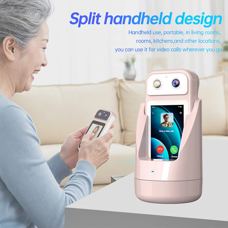 

Wireless WIFI Handheld Camera, 3MP Two Way Video Call Camera with AI Human Detection, Color Night Vision Video Surveillance Cam