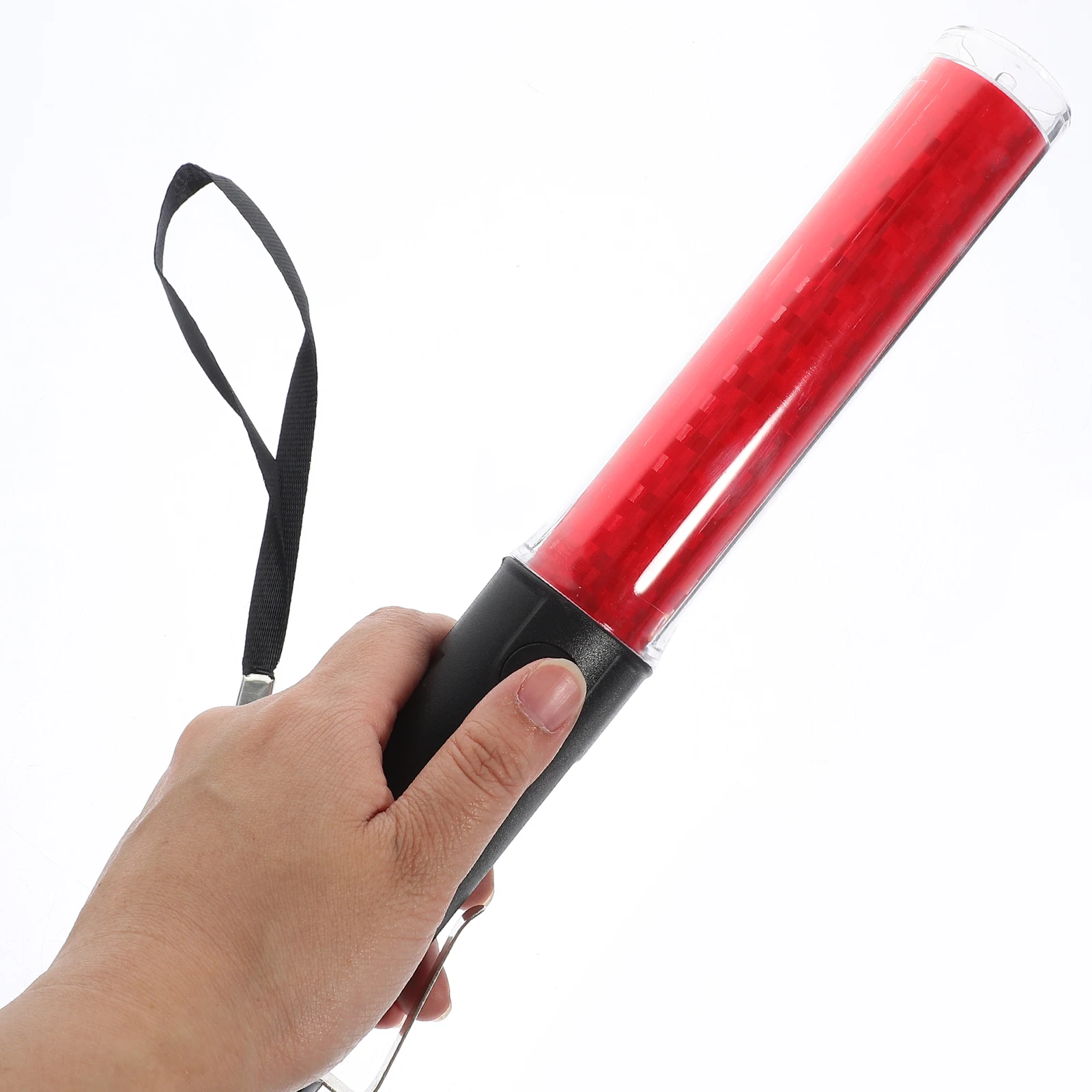 26cm LED Warning Light Sticks Red High Brightness Traffic Baton with Hook Concert Party Evacuation Glow Stick Reusable