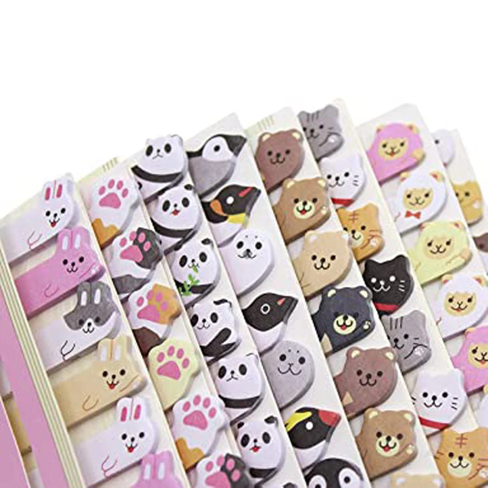 Kawaii Planner Stickers Cartoon Dieren Papieren Stickers Scrapbooking Memo Pad Bladwijzers Kat Panda Plakbriefjes Kantoorbenodigdheden