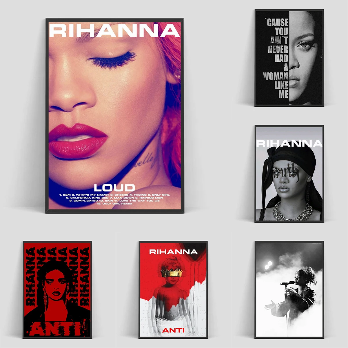 المغني R-RIHANNAs الجمال المشارك صورة على ديكورات الحائط للمنزل الديكور الحلي Vintage الملصقات غرفة ديكور #1