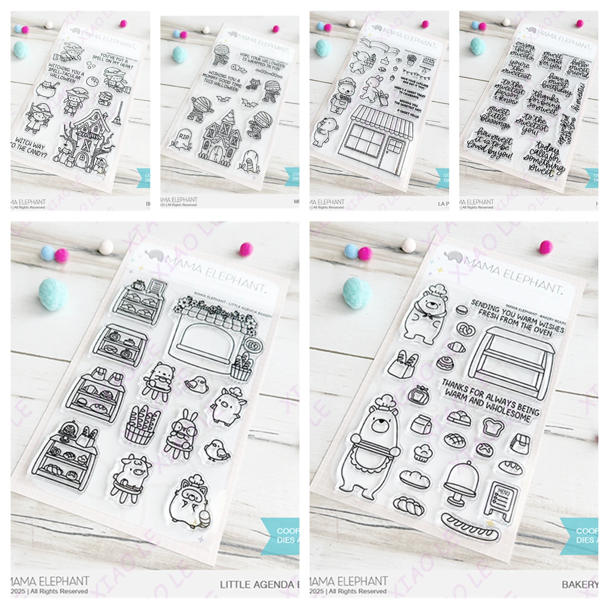 

2025 New Arch Shop Bakery Bears Cutting Dies And Stamps Scrapbook Diary Decoration Stencil Embossing Template DIY Greeting Card