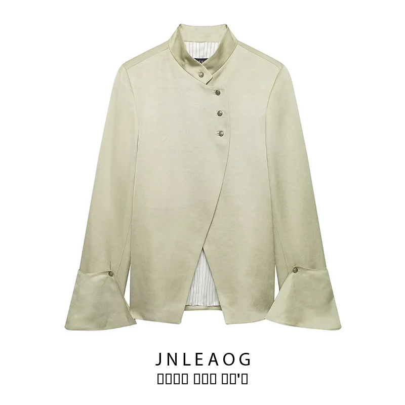 

Весенняя новинка: женский модный универсальный пиджак в европейском стиле, стандартный крой, с длинными рукавами, для делового повседневного образа, полиэстер...