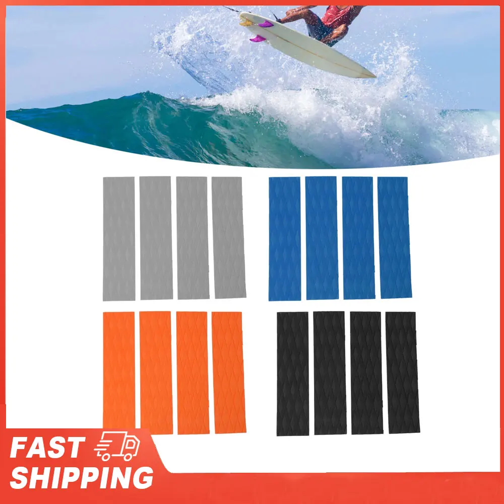 Almofadas de tração para prancha de surf, 4 unidades, tração frontal antiderrapante para skimboards, caiaque, surf, tração frontal, almofada antiderrapante
