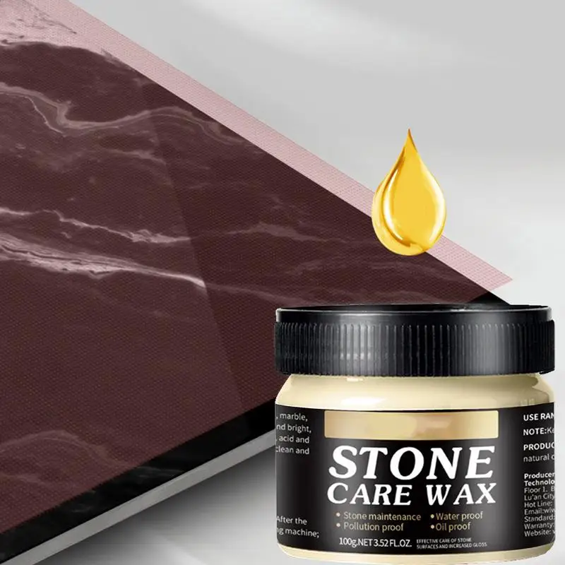 100g Stone Polishing Wax Care Tile Wax Ceramic Paste Stone Floor Glazing Maintenance for Granite Marble Soapstone Quart