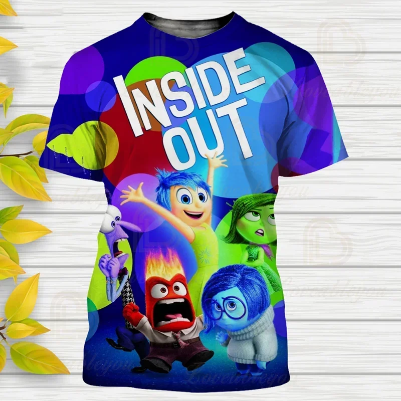 

Summer Dis T-Shirts Inside Out Cartoon Anime 3D Print Streetwear Men Women Fashion T Shirt Kids Tees Tops Clothing