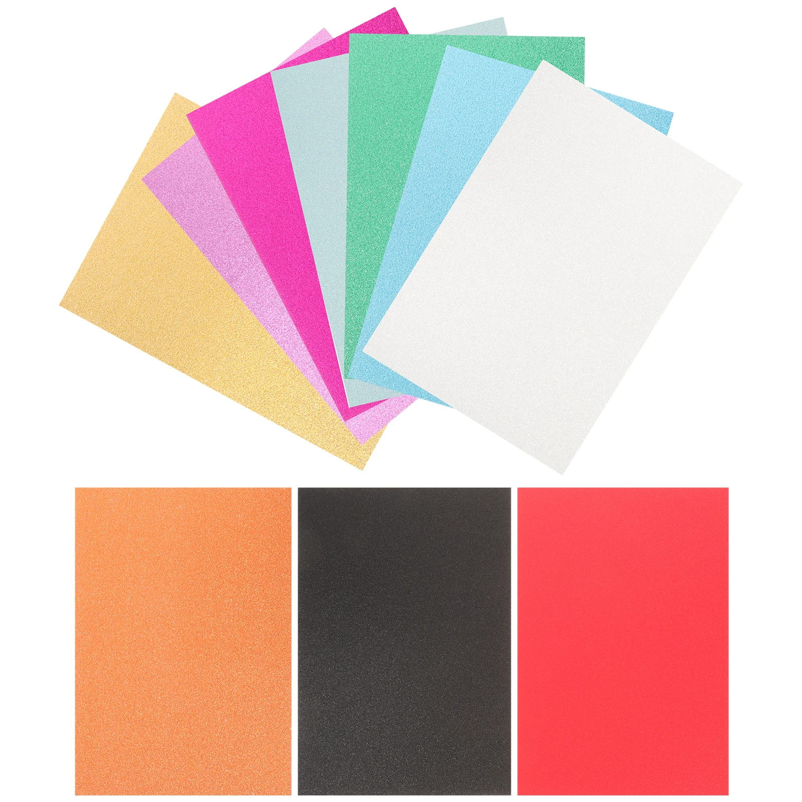 

10 Sheets A4 Glitter Cardstock Paper Colored Craft Supplies DIY Material Kids Scrapbooking Stickers Golden Paper For School