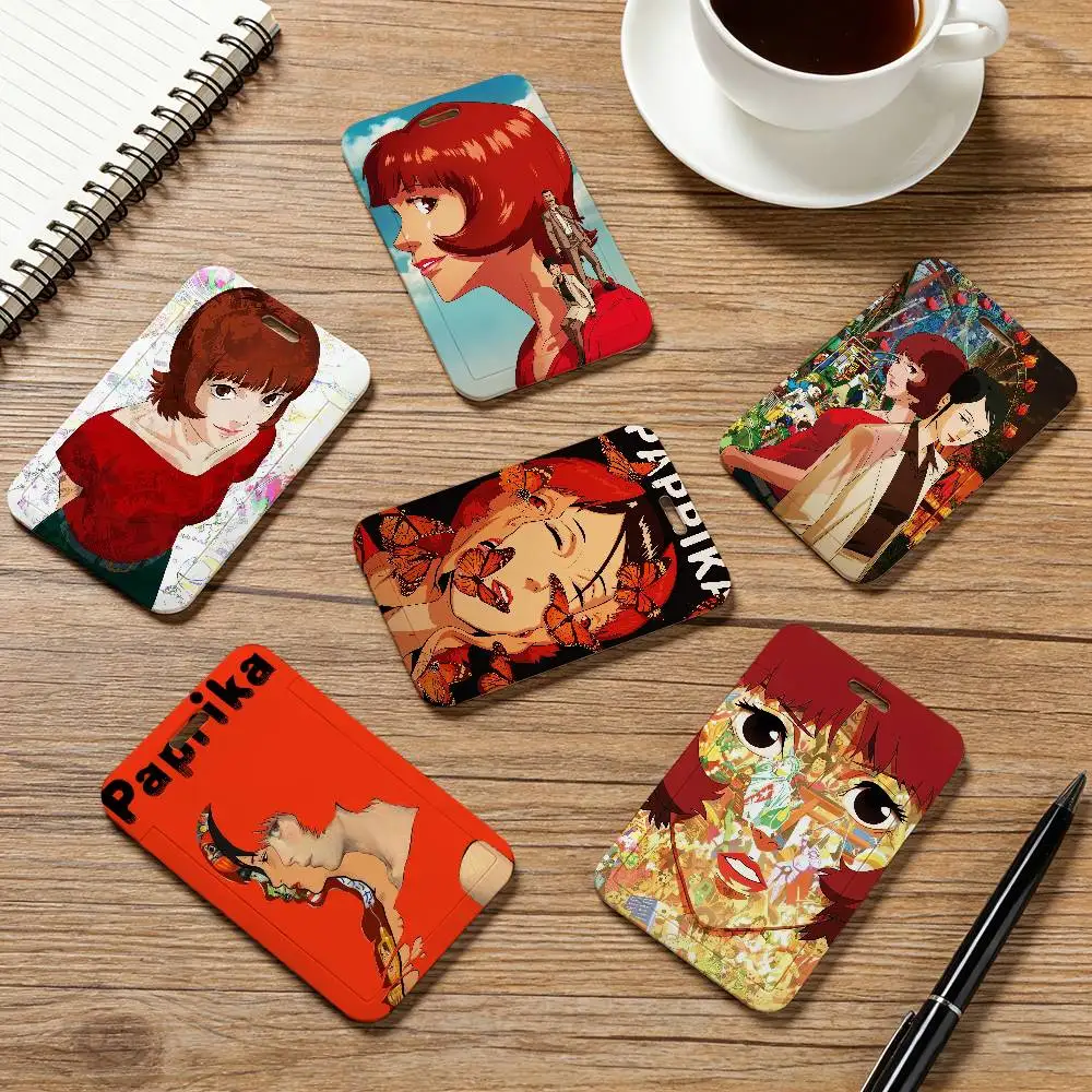 Porta Tarjetas de Identificación con Diseño de Anime P-Paprika, Funda para Tarjetas de Empleado, Cordón para el Cuello, Porta Credenciales de Trabajo, Porta Tarjetas con Nombre