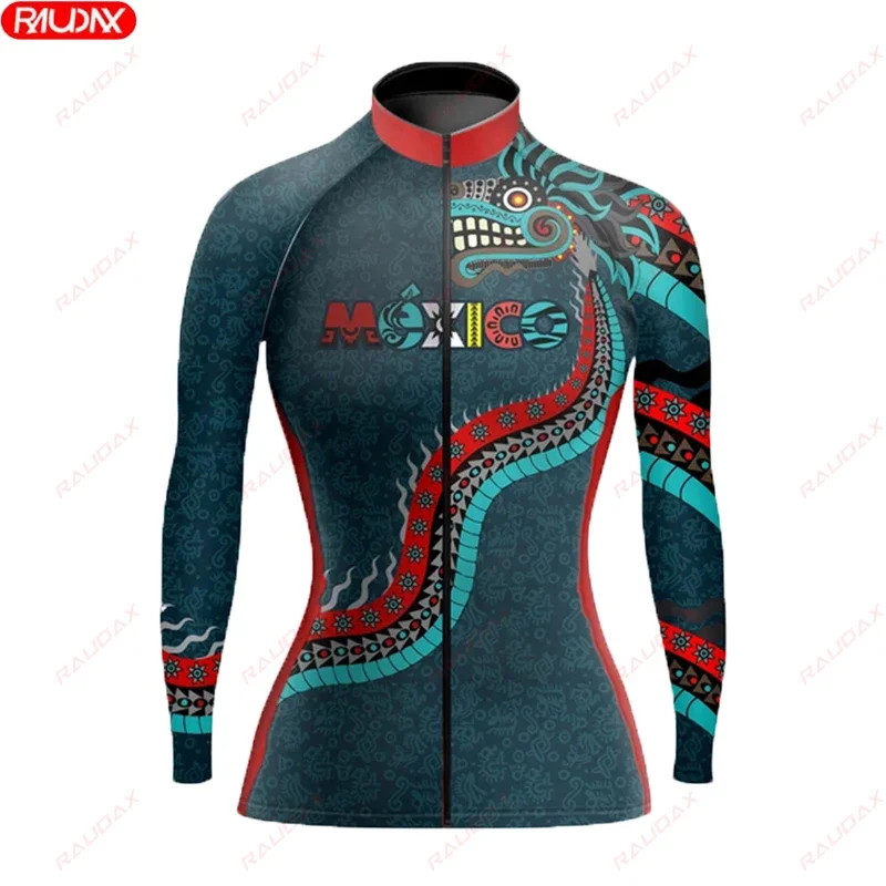 Autumn Women\'s Bicycle Long Sleeve Road Bicycle UV Protection Cycling Suit Spring Bicycle Competition Professional Team Jersey