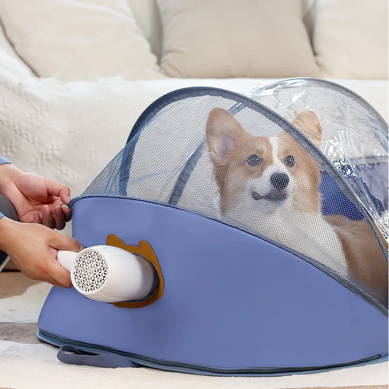 Pet Drying Box Dog Hair Dryer Box Foldable for Dogs Bathing Drying Dog Hair Dryer Bag for Cleaning Pet Grooming Dry Bag for Dogs