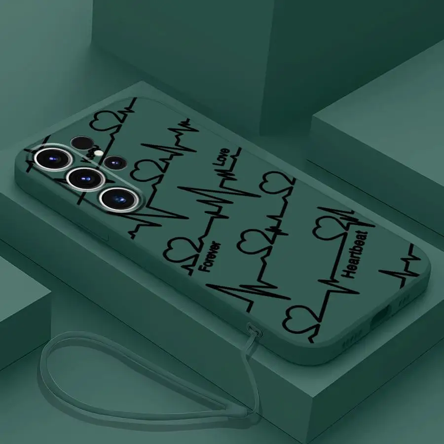 حافظة لهاتف سامسونج جالاكسي S24 FE S23 S22 Ultra S21 Plus Note 20 10 Ultra S25 Edge S20 Heart Art