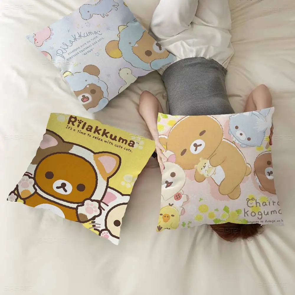 Popular Cute R-rilakkumas bear Lucky Dragon pillow cover sofa cushion cover home room decoration children gift