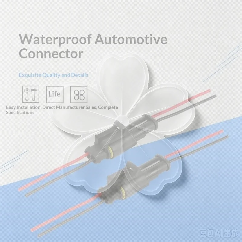 2 Pin Waterproof Automotive Electrical Connectors Reinforced Nylon Shell Stable Conductivity For Car Modification Circuit Repair