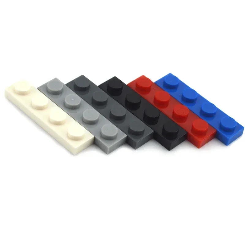 DIY Bulk Set Building Blocks Compatible Classic Parts Size 1x2 1x4 Dots Multiple Color Educational Creative Thin Figures Bricks