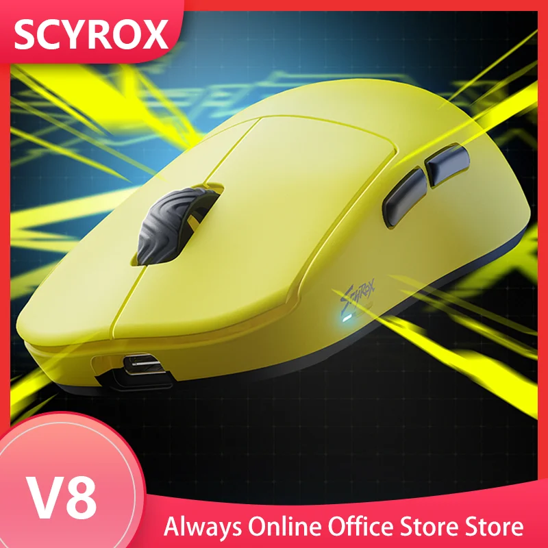 

In Stock Scyrox V8 2Mode Gamer Mouse 2.4G Wireless Mouse Support 8k Nordic Pixart 3950 36g LightWeight 30000dpi Mice Gamer Mouse