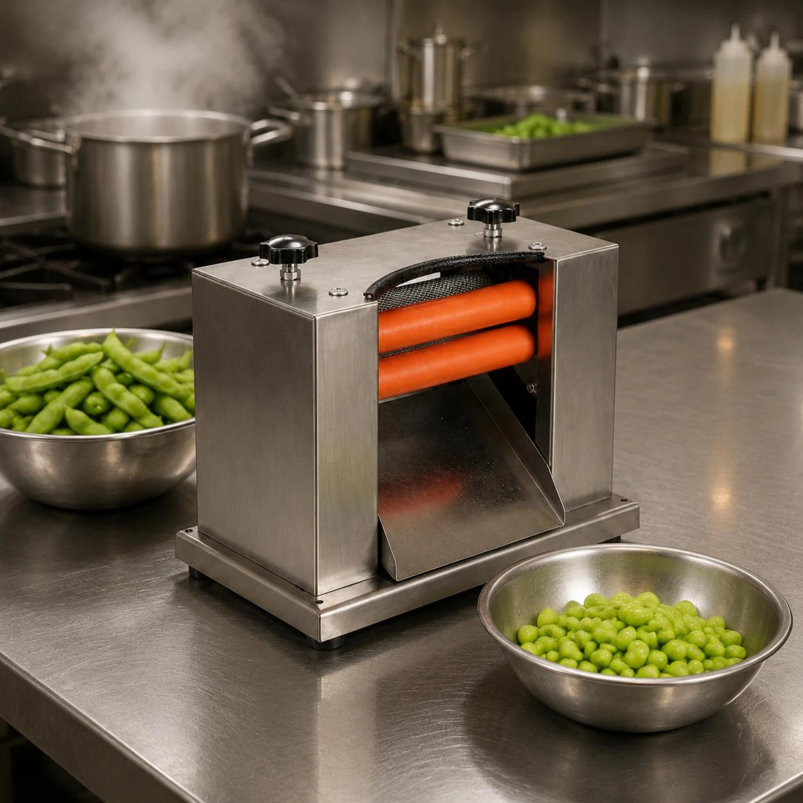 Edamame Shelling Machine High Performance Edamame Sheller Hand Crank Bean Husker Small Size Food Prep Equipment Commercial Grade