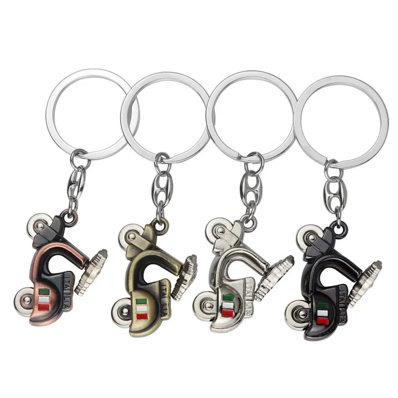 New Metal Electric Car Keychain Fashion And Exquisite Simulation Electric Motorcycle Car Key Ring K5001