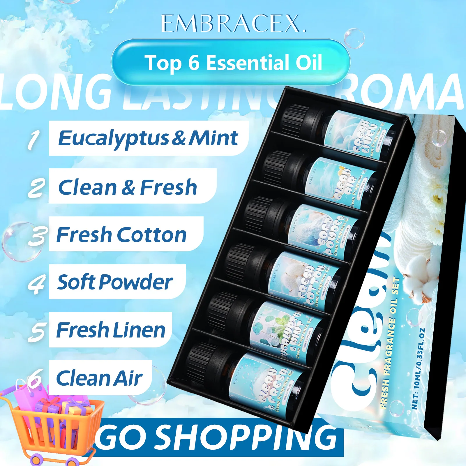 10ml Soft Powder Essential Oil Vanilla Violet Rose Scent Candle Making Room Diffuser/Humidifier Gift Clean Fragrance Oil - view 3