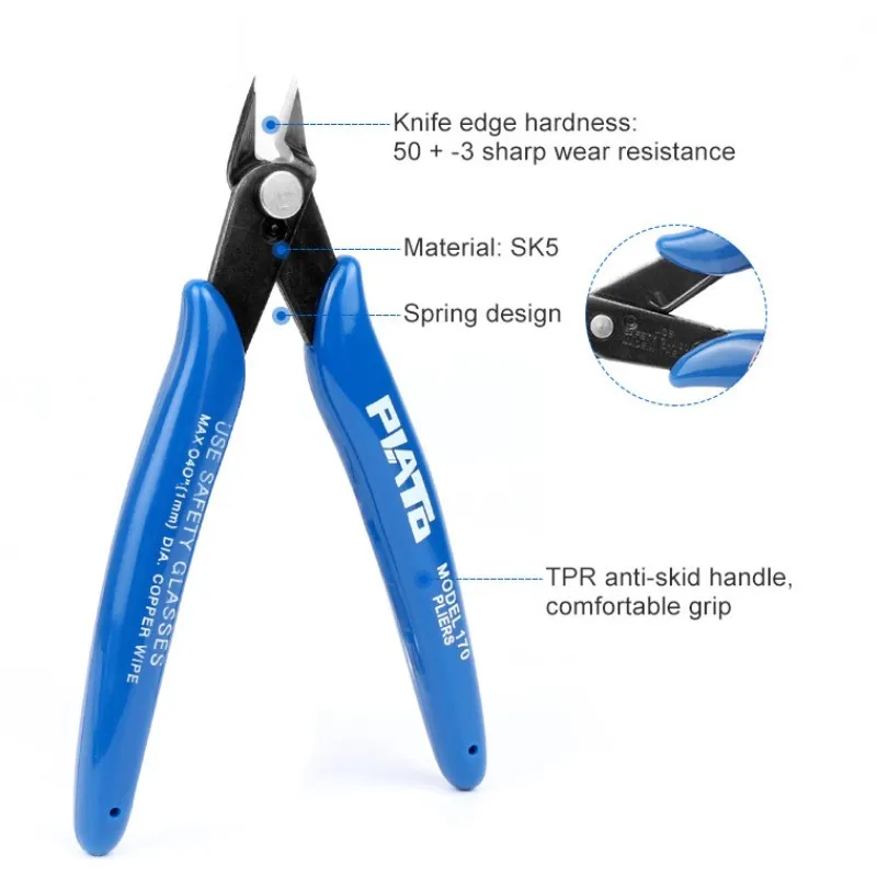 1PC 170 Wishful Clamp DIY Electronic Diagonal Pliers Side Cutting Nippers Wire Cutter 3D printer parts Hand Tools