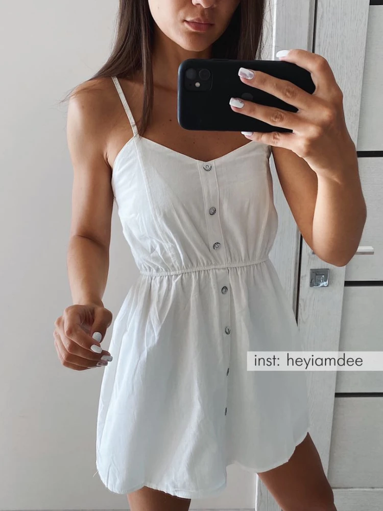 Summer Casual Playsuits Women Sexy V Neck High Waist Romper Woman Sleeveless Spaghetti Strap Fashion Jumpsuits Bodysuits