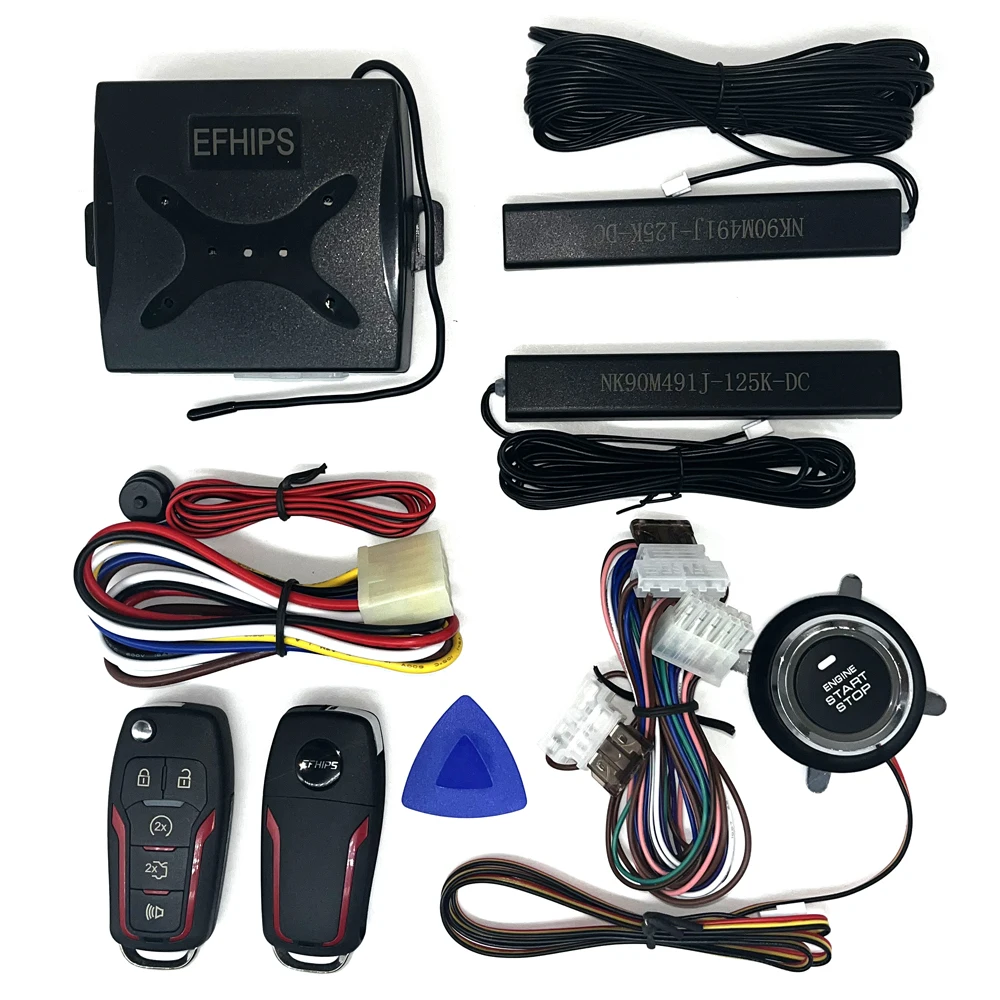 New automatic start-stop keyless entry system engine start alarm system one-button start system remote control car accessories