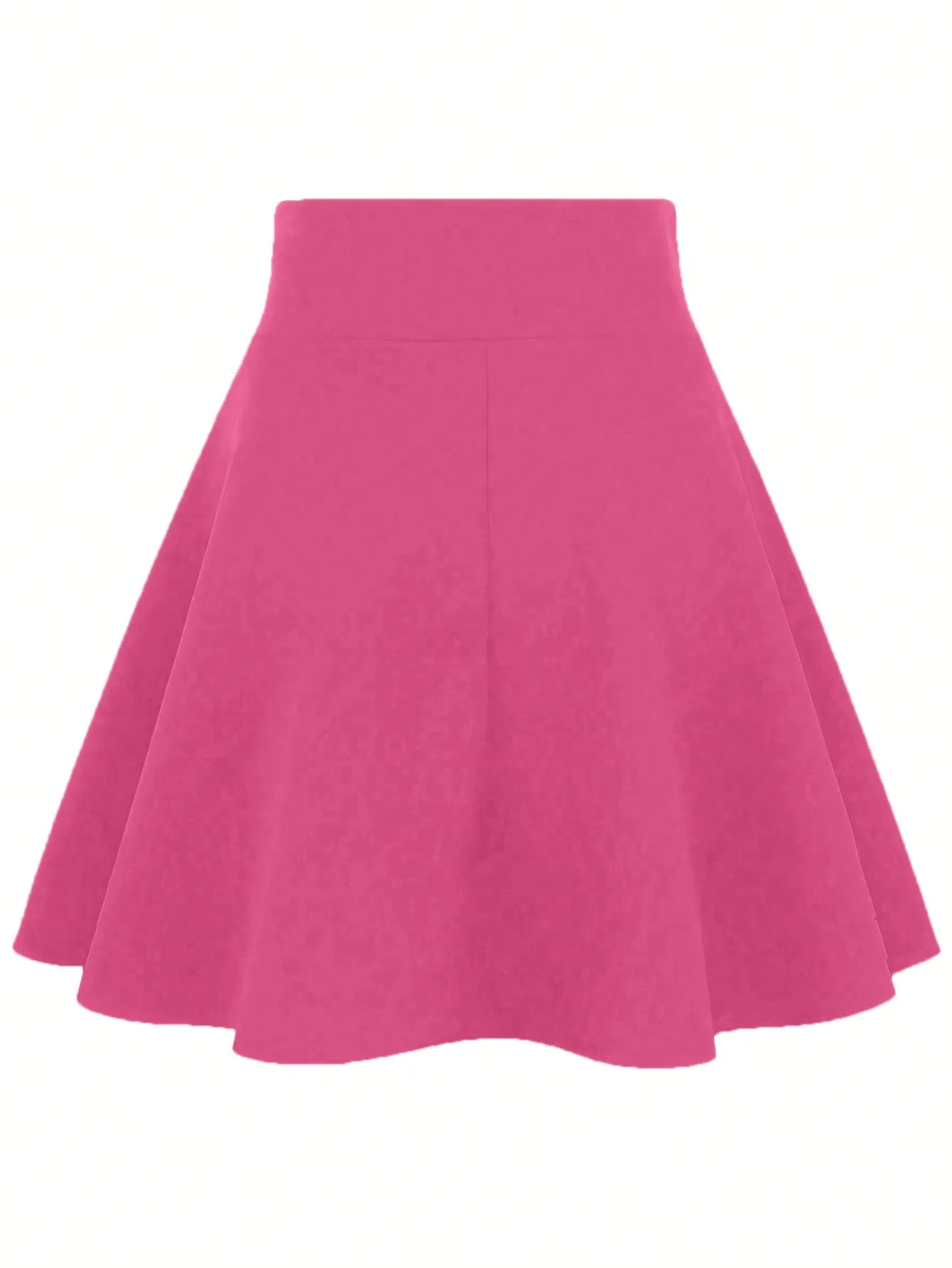 Women's Solid Color Classic A-Line Mini Skirt High Waist Flared Hem Casual Summer Bottoms