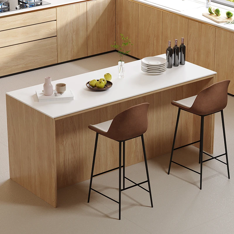 Kitchen Island Cabinet Separate Slate Open Material Table Solid Wood Operating Table Living Room Bar Table Household Partition