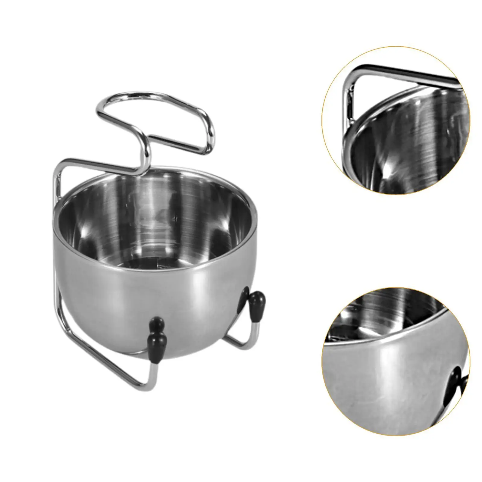 Stainless Steel Shaving Soap Bowl Portable Easy to Lather Shave Soap Cup for Boyfriend Birthday Husband Men Christmas Gift